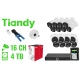 ZESTAW DO MONITORINGU TIANDY-NVR20-16IPCBT 16 KAMER + REJESTRATOR TIANDY